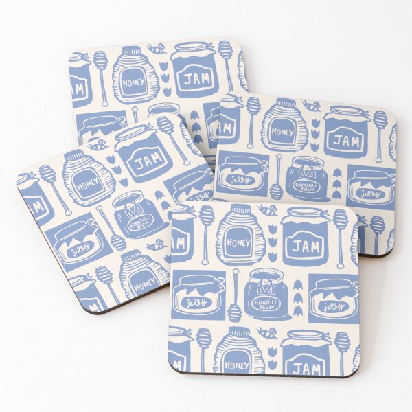 Item preview, Jam Jelly and Honey Cottagecore Pattern designed and sold by Ink + Finch.
