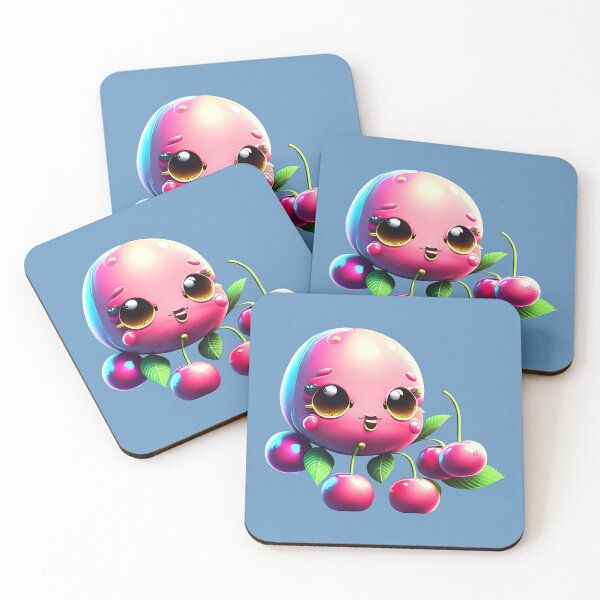 Item preview, Cute Fruit - Amber Eyed Cherry designed and sold by UmamiDesigns.