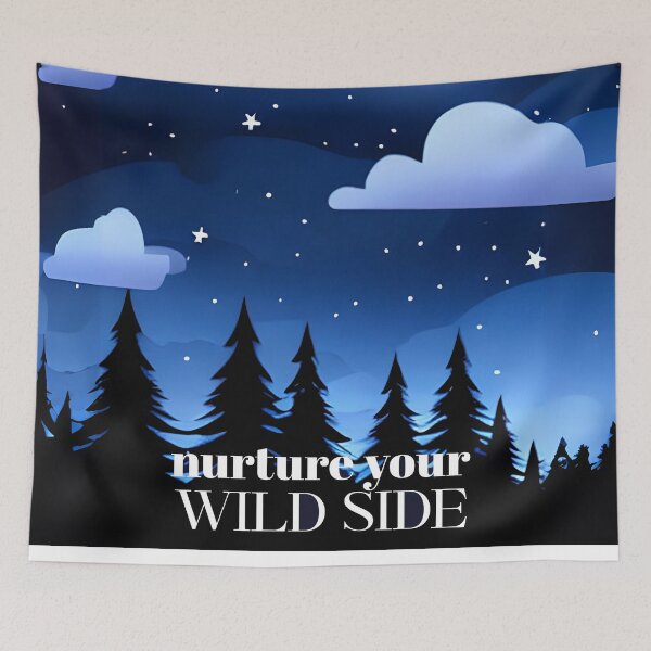 Item preview, Nurture Your Wild Side - Moon. Stars & Pine Trees designed and sold by Marymarice.