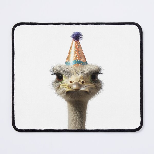 Item preview, Cute Ostrich with Party Hat Birthday Celebration designed and sold by LazyOwlStore.
