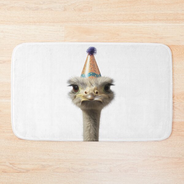 Item preview, Cute Ostrich with Party Hat Birthday Celebration designed and sold by LazyOwlStore.