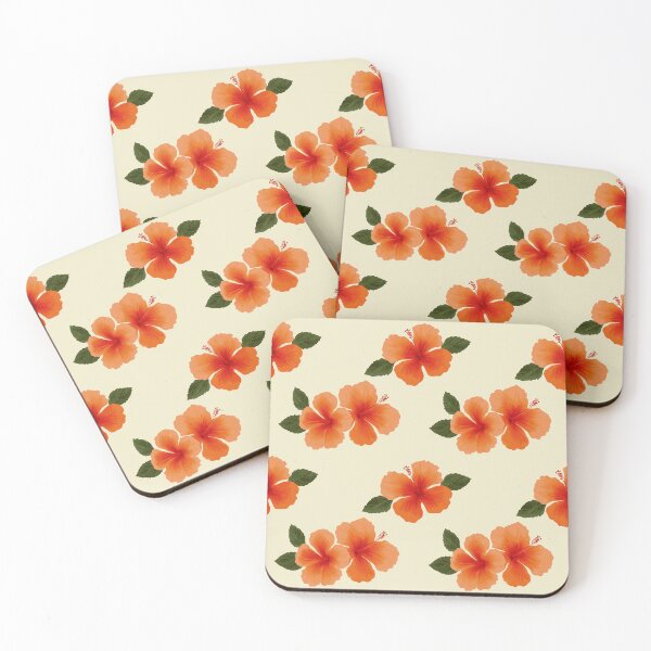 Item preview, Vibrant Orange Hibiscus Floral Pattern designed and sold by LuxChu.