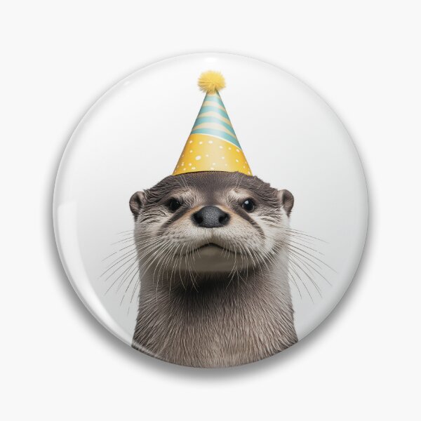 Item preview, Cute Otter with Party Hat Birthday Celebration designed and sold by LazyOwlStore.