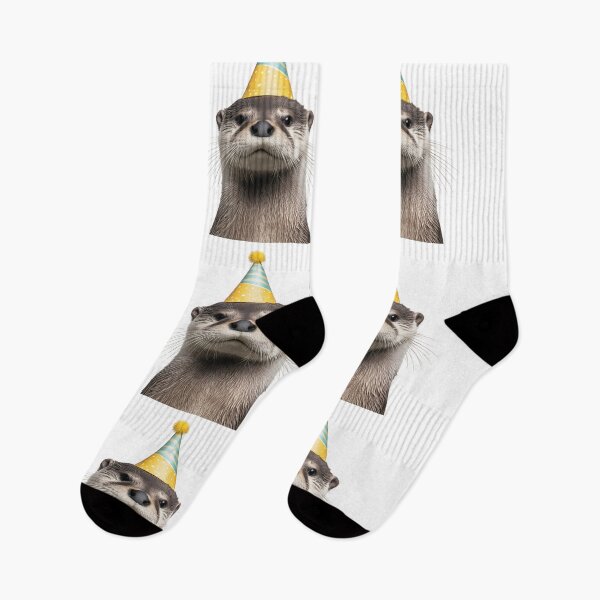 Item preview, Cute Otter with Party Hat Birthday Celebration designed and sold by LazyOwlStore.