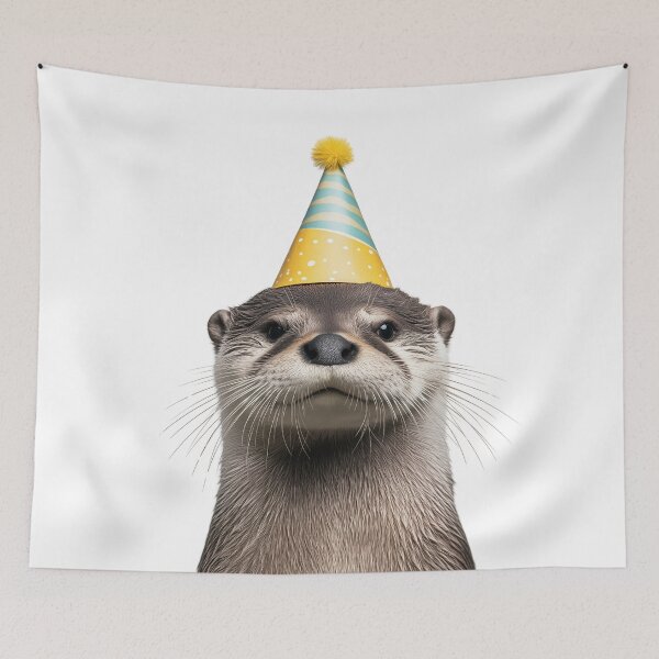 Item preview, Cute Otter with Party Hat Birthday Celebration designed and sold by LazyOwlStore.