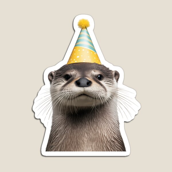 Artikel-Vorschau von Niedlicher Otter mit Partyhut Geburtstagsfeier, designt und verkauft von LazyOwlStore.