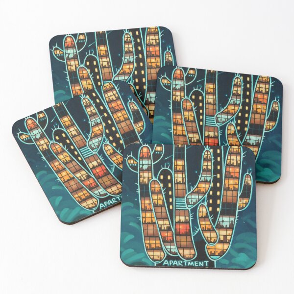 Item preview, Cactus apartment fantasy oil painting designed and sold by Yue Zeng Art Studio.