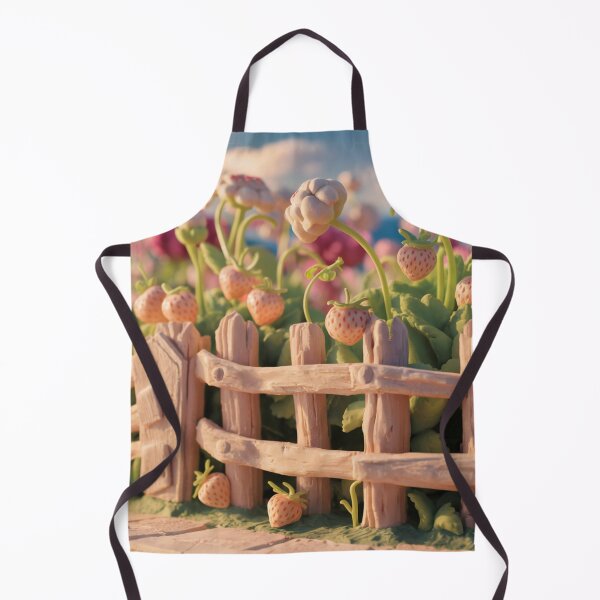 Item preview, Strawberries behind the fence, plasticine. designed and sold by elegantpaterns.
