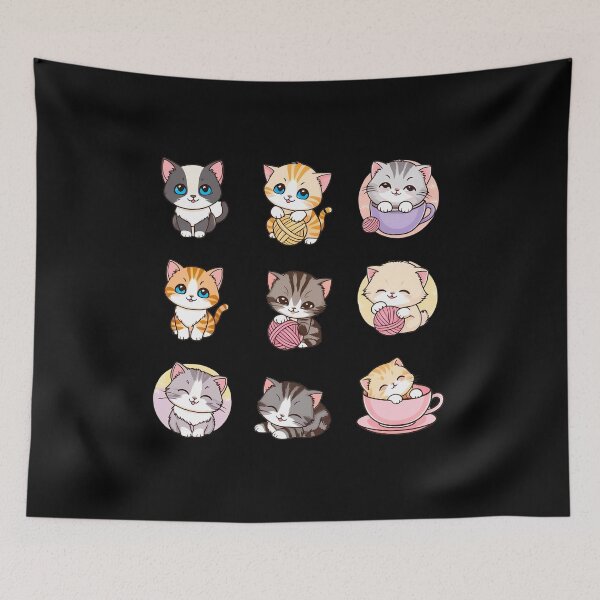 Item preview, Cute Chibi Kittens Sticker Pack and Tees designed and sold by EthosWear.