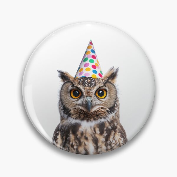 Item preview, Cute Owl with Party Hat Birthday Celebration designed and sold by LazyOwlStore.