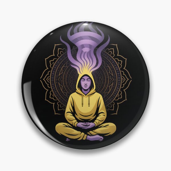 Item preview, Cyber Monk. Wellbeing meditation. Design 1. designed and sold by Shoot-The-Moon.