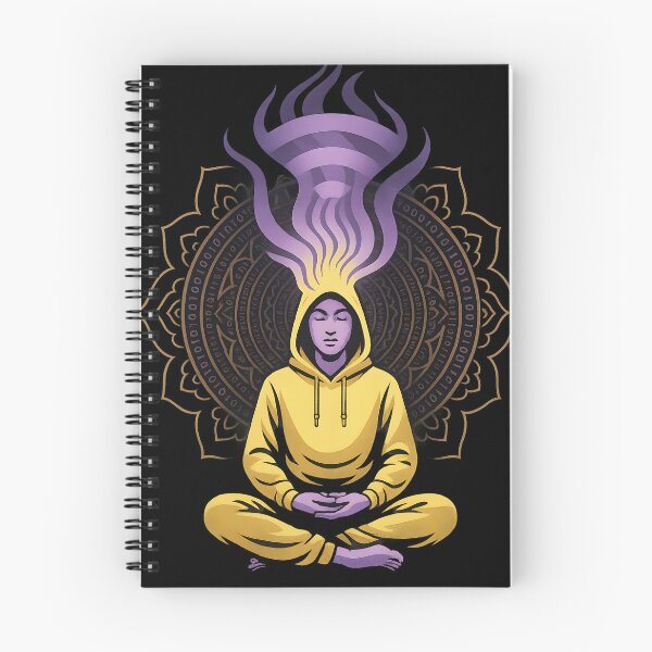 Item preview, Cyber Monk. Wellbeing meditation. Design 1. designed and sold by Shoot-The-Moon.