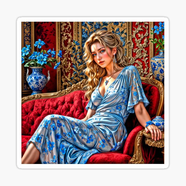 Item preview, Azure Elegance designed and sold by OvidiumArt.