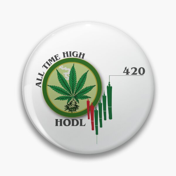 Item preview, Weed ATH Crypto Stoner 420 Coin Meme HODL designed and sold by Glmart.