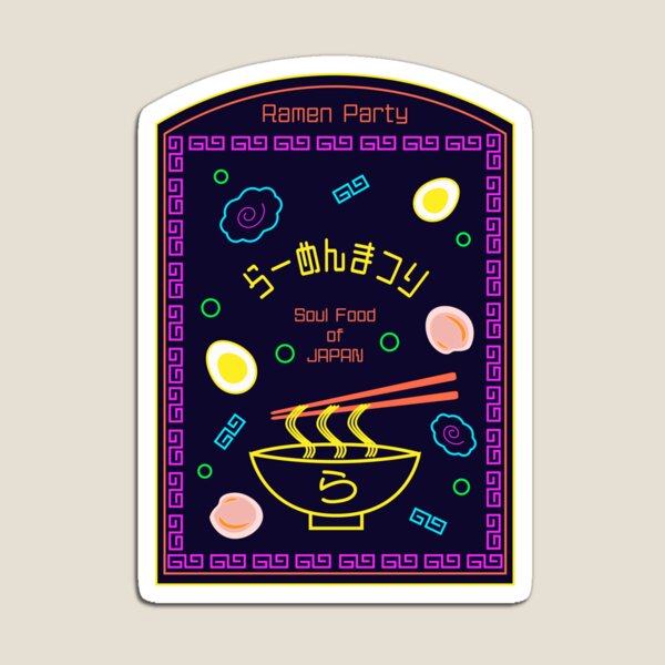 Item preview, Ramen Party – Soul Food of Japan Neon designed and sold by ManaShikiRecords.