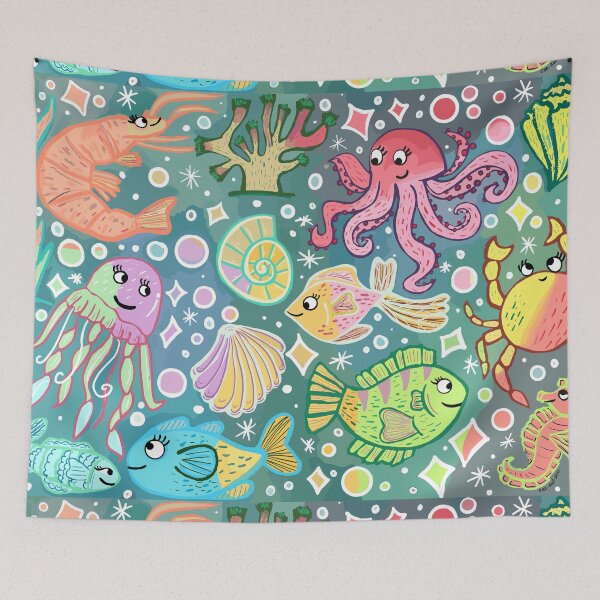 Item preview, Underwater Rainbow Creatures designed and sold by MadebySan.