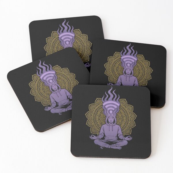 Item preview, Cyber Monk. Wellbeing meditation. Design 2. designed and sold by Shoot-The-Moon.