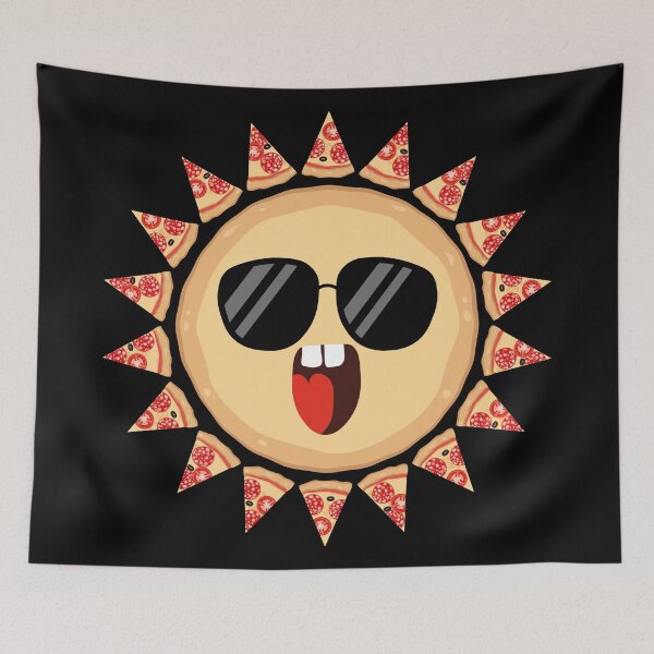 Item preview, Summer Pizza Sun Planet Retro Food Pun designed and sold by Art-of-Rory.