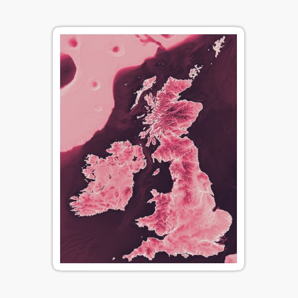 Item preview, Britain and Ireland maps in red designed and sold by DreamingBeetle.