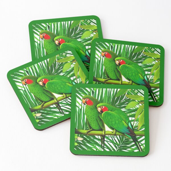 Item preview, Loros africanos verdes y rojos designed and sold by Marymarice.