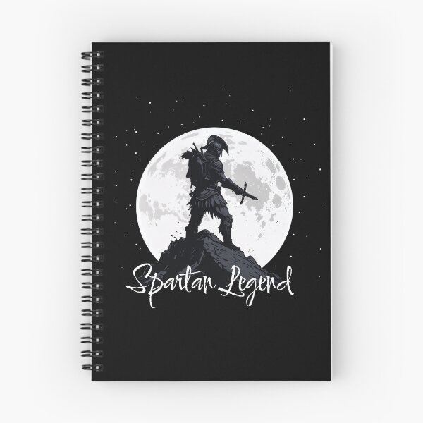 Aperçu de l'œuvre Silhouette de la légende spartiate sous la pleine lune créée et vendue par Limitry.