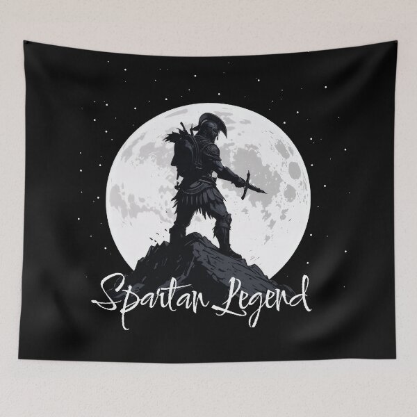 Item preview, Spartan Legend Silhouette Under Full Moon designed and sold by Limitry.