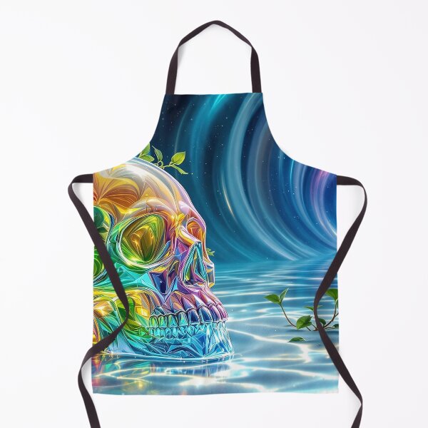 Artikelvorschau, Mystischer abstrakter halbtransparenter und reflektierender bunter Glasschädel entworfen und verkauft von mystiquelicorne.
