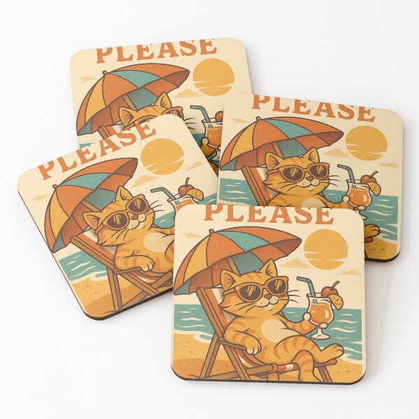Item preview, Beach Cat Vibes designed and sold by MindfluxStudio.