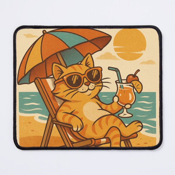 Item preview, Beach Cat Vibes designed and sold by MindfluxStudio.