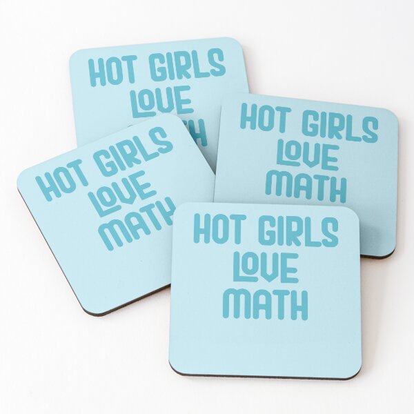 Item preview, Hot Girls Love Math - Red Bold Text designed and sold by Chubuter.