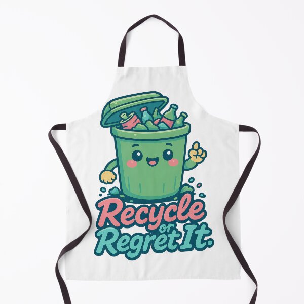 Item preview, Cute Recycle or Regret It Funny Trash Can Eco Design designed and sold by TeeTimeTreasure.