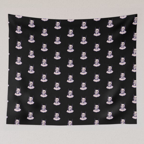 Item preview, Chibi Panda on a Cloud Swing – Floating in Emotional Freedom designed and sold by ColorSplash123.