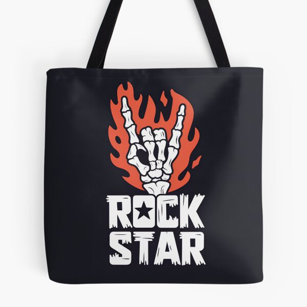 Item preview, Diseño de estrella de rock con mano de roca y esqueleto en llamas designed and sold by Anastasiia Lang.