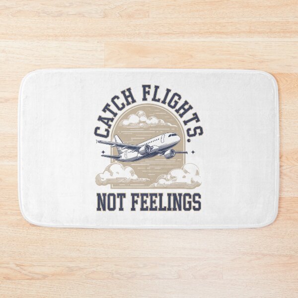 Item preview, Catch Flights Not Feelings Airplane Quote Retro Style designed and sold by Taans-Creation.