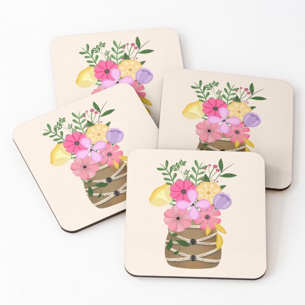 Aperçu de l'œuvre Vase de fleurs colorées IV créée et vendue par NotPrettyinPink.