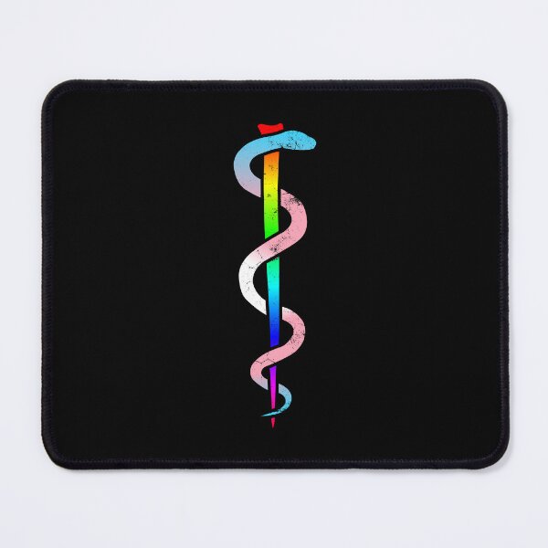 Item preview, Worn Rod of Asclepius (LGBT) designed and sold by SpitsPixels.