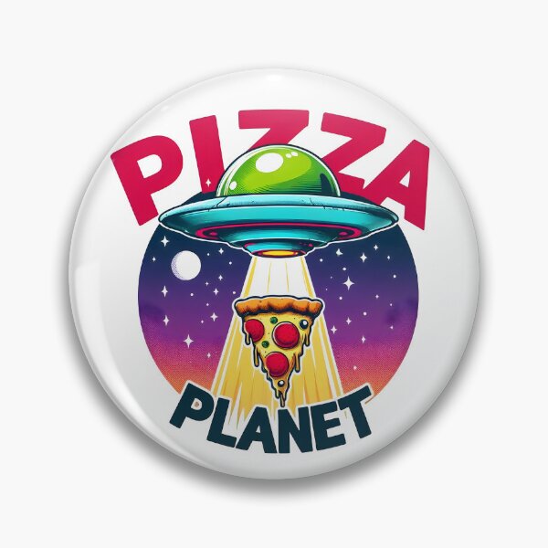 Item preview, pizza, pizza love, spaceship designed and sold by TrueArtVibes.