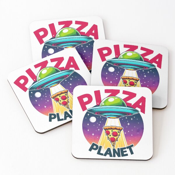 Item preview, pizza, pizza love, spaceship designed and sold by TrueArtVibes.