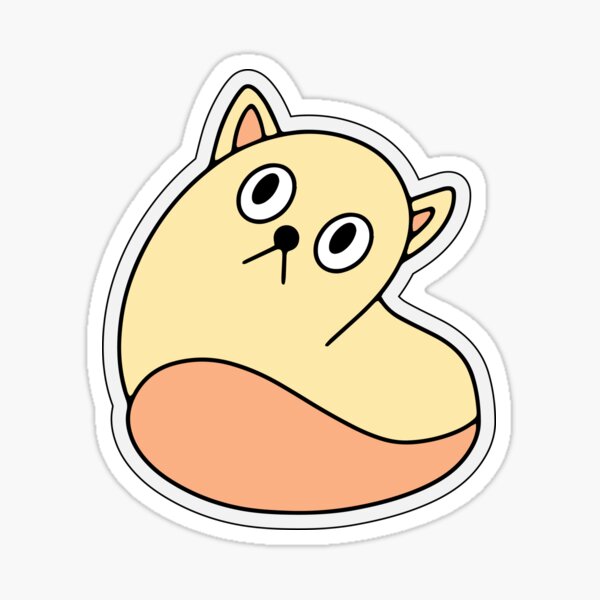 Aperçu de l'œuvre Autocollant de chat griffonné créée et vendue par AnimeGirlPad.