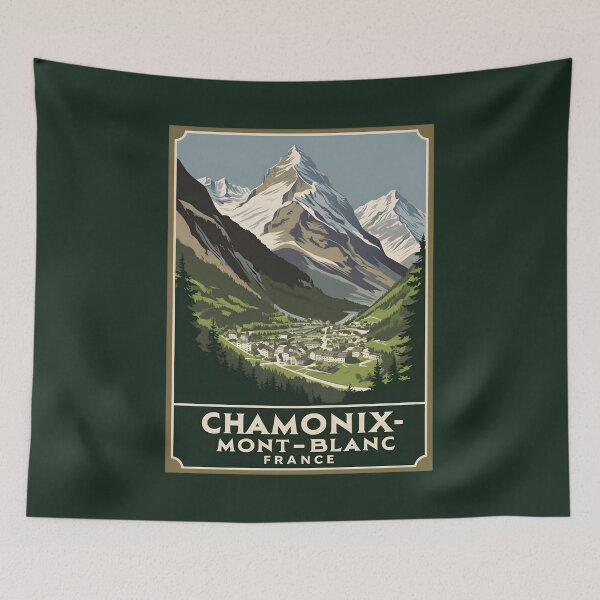 Item preview, A Vintage Travel Art of Chamonix-Mont-Blanc - France  designed and sold by GoodOldVintage.