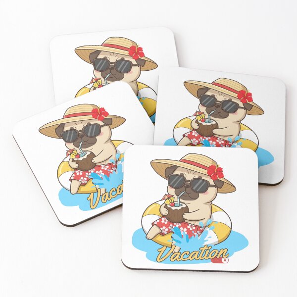 Item preview, Pug in Paradise Beach Vacation Vibes designed and sold by Claustronautas.