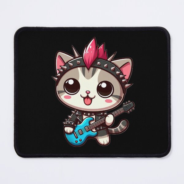 Item preview, Punk Rock Purr-fection: Adorable cat with a rebellious rock edge designed and sold by BlurBlurDesign.