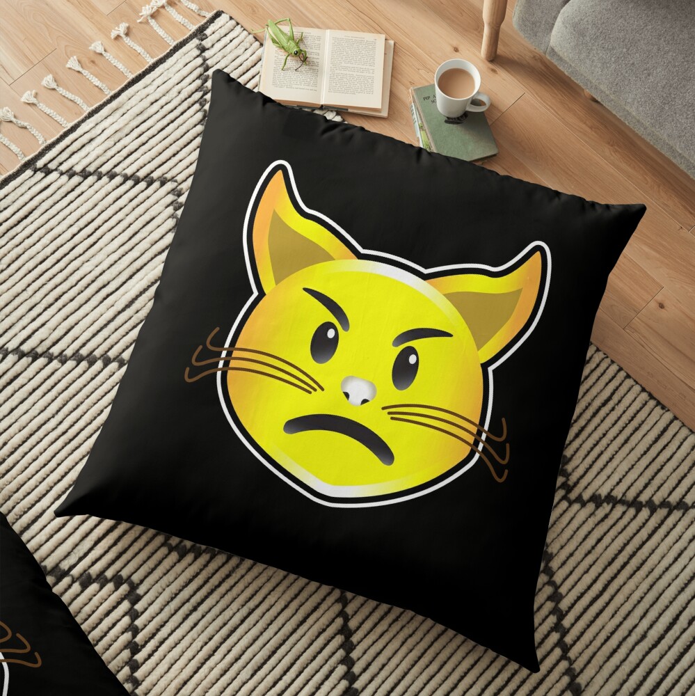 cat emoji pillow