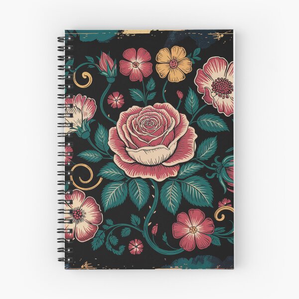Item preview, floral pattern in neo-traditional style designed and sold by Lilashakti ⭐️ ⭐️ ⭐️ ⭐️ ⭐️.
