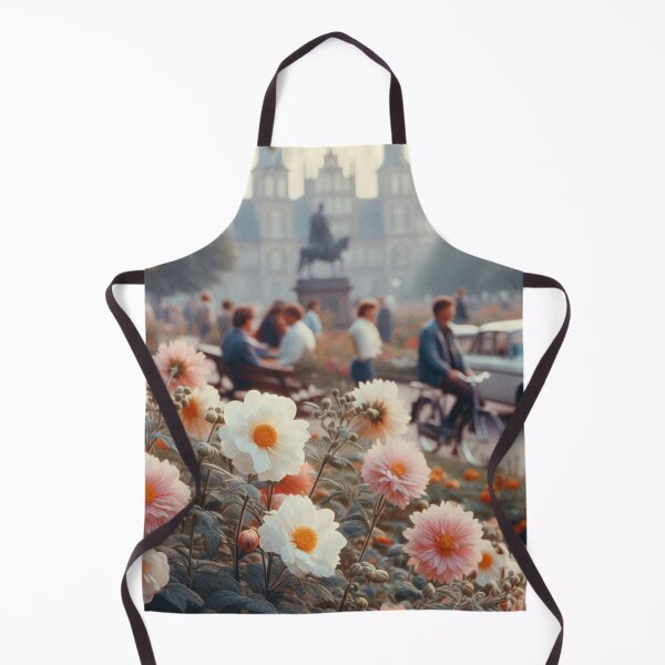 Item preview, 1980s Lüneburg – AI Black and White Floral Artwork for Clothing and Accessories for Flower and Plant Enthusiasts designed and sold by knalpot-design.