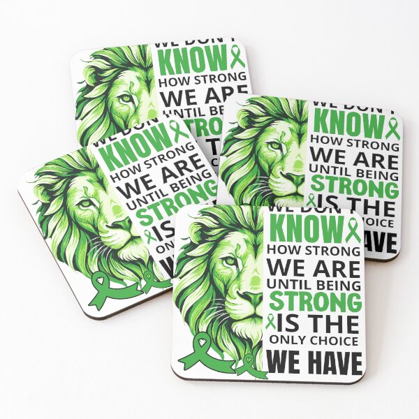 Item preview, Lion Motivational Green Ribbon Mental Health Awareness  designed and sold by Micro-dose.