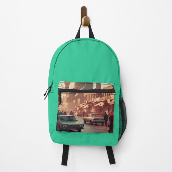 Item preview, 1980s Karbala City Center – AI Colorful Artwork of a Bustling Urban Scene for Clothing and Accessories for City Lovers designed and sold by knalpot-design.