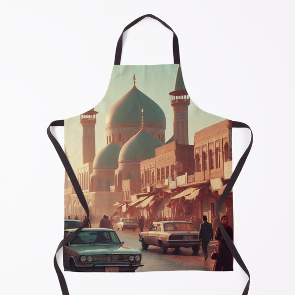 Item preview, 1980s Karbala City Center – AI Colorful Artwork of a Bustling Urban Scene for Clothing and Accessories for City Lovers designed and sold by knalpot-design.