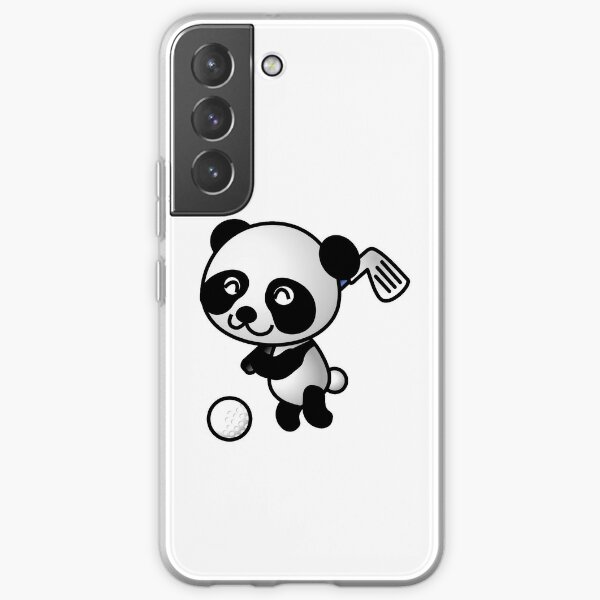 Funny panda playing golf Samsung Galaxy Soft Case