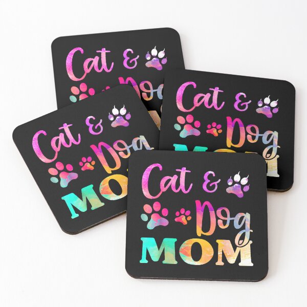 Item preview, Colorful Cat and Dog Mom Art designed and sold by MotivaChic.